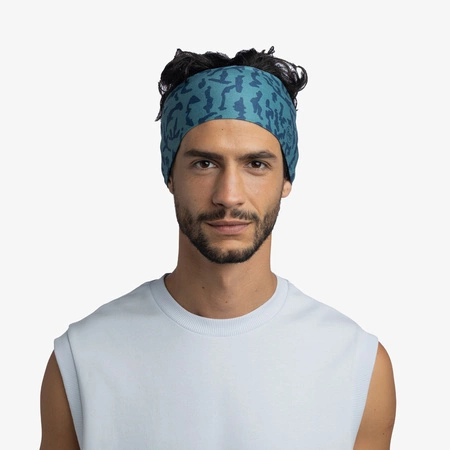 Opaska Buff Coolnet UV Wide Headband - Ater Teal